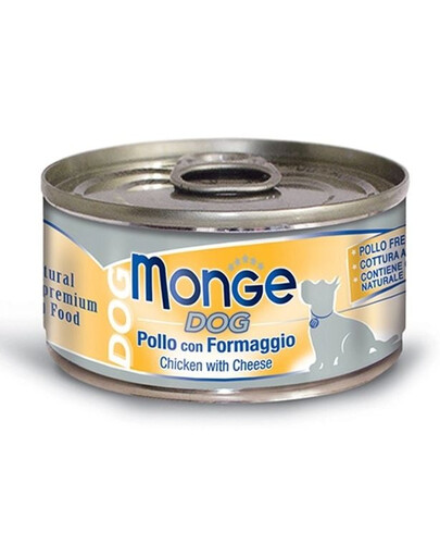 MONGE Natural Dog Kura a syr 95g