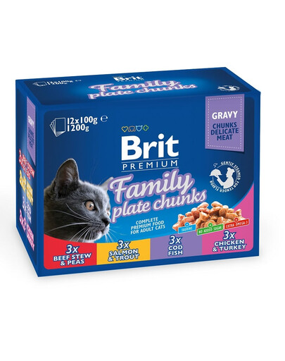BRIT Premium Cat Family Plate 12x100g