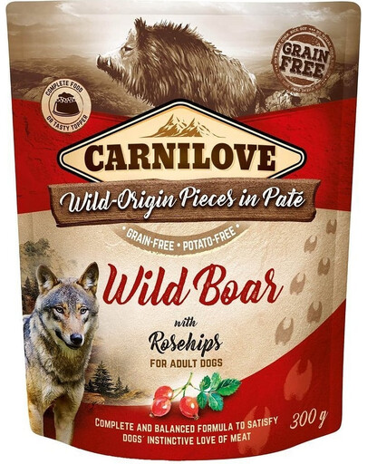 CARNILOVE Dog Paté Wild Boar with Rosehips 300g
