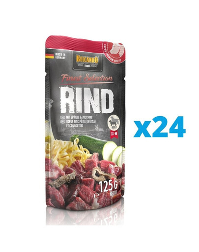 BELCANDO Finest Selection Hovädzie mäso s rezancami a cuketou 24x125 g