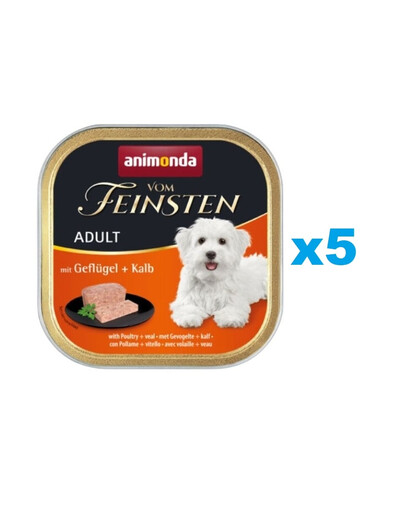 ANIMONDA Vom Feinsten Classic zestaw z drobiem i cielęciną 5 x 150 g