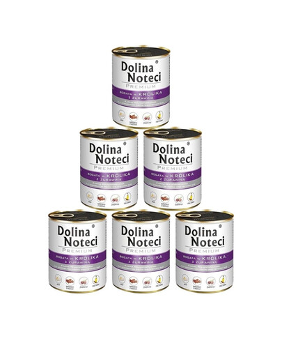 DOLINA NOTECI Premium bohaté na králika s brusinkou 6 x 800g