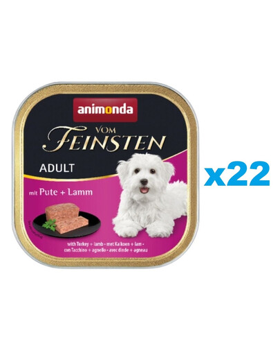 ANIMONDA Vom Feinsten Adult indyk i jagnięcina 22x150 g