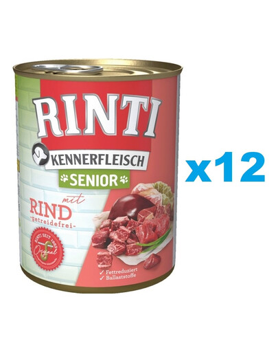RINTI Kennerfleish Senior Beef 12x800 g s hovädzím mäsom pre starších psov
