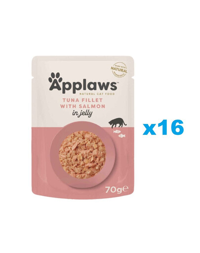 APPLAWS Cat Adult Pouch Tuna Fillet with Salmon in Jelly filé z tuniaka s lososom v želé 16x70 g