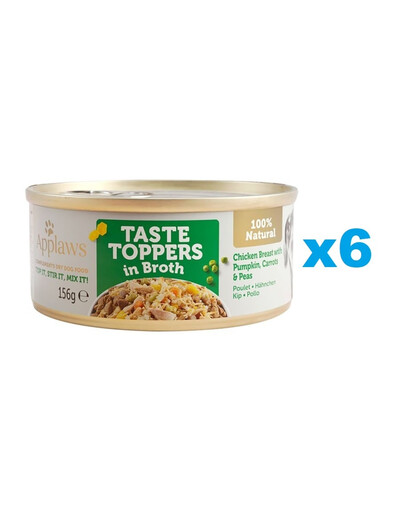 APPLAWS Taste Toppers Kuracie prsia, tekvica, hrášok vo vývare 6x156 g