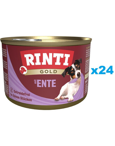 RINTI Gold Duck hearts Mini Kacze serca dla psów ras małych 24x185 g