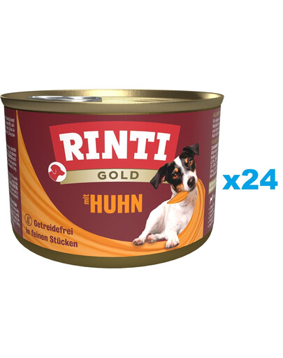 RINTI Gold Chicken Mini 24×185 g Kuracie mäso pre psy malých plemien