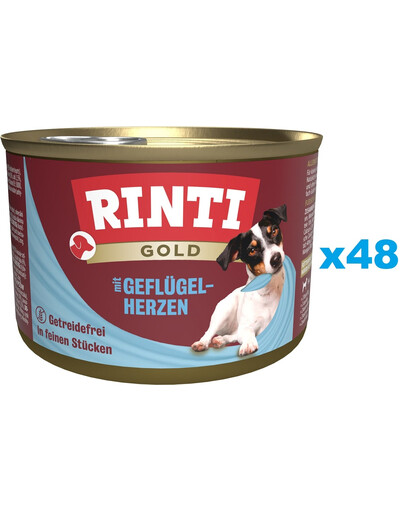 RINTI Gold Poultry hearts Mini Serca drobiowe dla psów ras małych 48x185 g