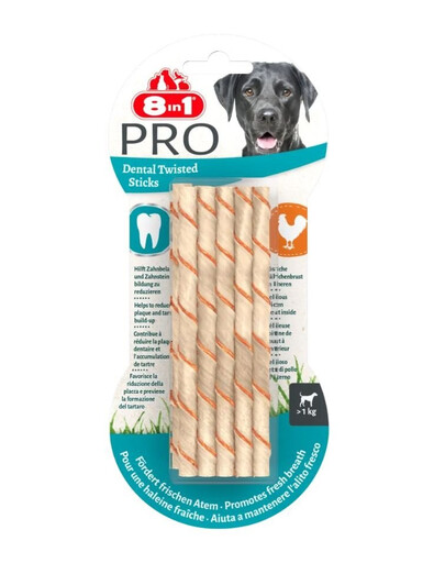 8IN1 Maškrta Delights Pro Dental Twisted Sticks 10 ks