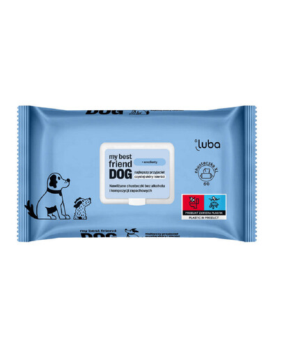 My best friend Nawilżane chusteczki do oczyszczania i ochrony skóry oraz sierści 60 szt.