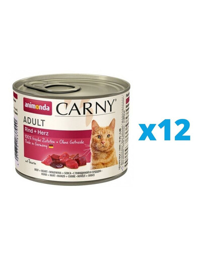 ANIMONDA Carny Adult karma dla kota puszka 12 x 200g