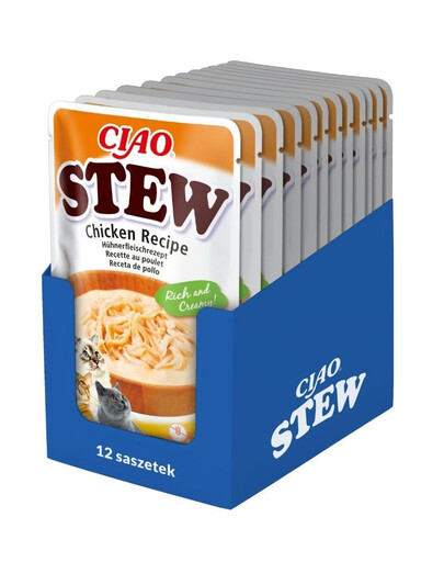 INABA CIAO Stew Dusené kuracie mäso 12x40g