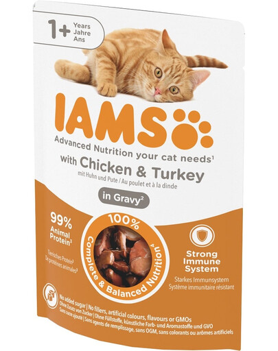 Cat Adult All Breeds Chicken & Turkey In Gravy Pouch 85 g