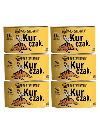 PAKA ZWIERZAKA Kuracie krmivo pre mačky 6x200 g