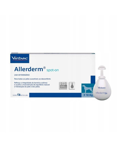 VIRBAC Allederm Spot-on 4 ml dla średnich i dużych psów (>10 kg) x 6 pipet