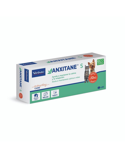 Anxitane S 30 tabletek Suplement diety na stres dla psów i kotów poniżej 10 kg