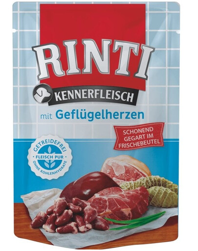 RINTI Kennerfleisch Poultry hearts Serca drobiowe saszetka 6x400 g