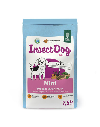 GREEN PETFOOD InsectDog Mini 7,5 kg krmivo s hmyzom pre malých psov