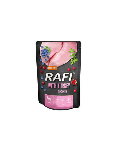 Rafi mokra karma dla dorosłych psów wszystkich ras z indykiem saszetka 300 g