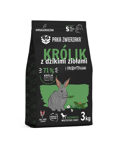 PAKA ZWIERZAKA Seventh Heaven suché krmivo Králik s divokými bylinami pre šteniatka S 3kg