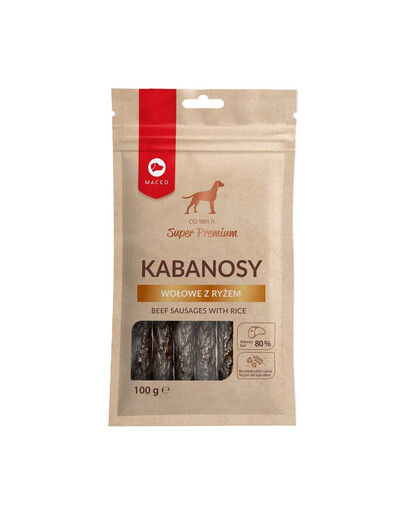 Super Premium Kabanosy wołowe z ryżem 100 g