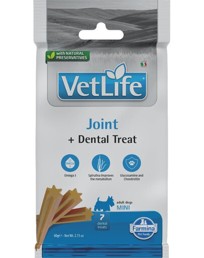 FARMINA Vet Life Dental Treat Joint Mini 60 g (7 ks) Dentálna maškrta pre psov malých plemien