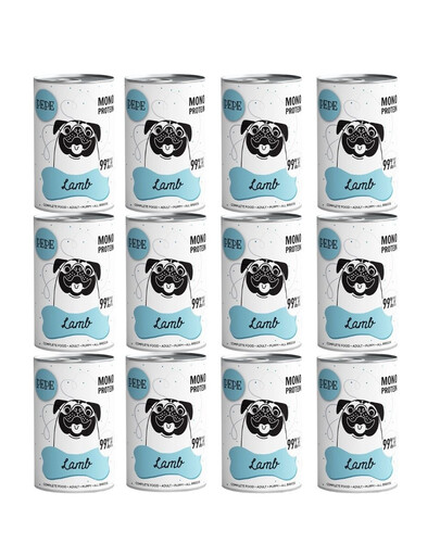 PAKA ZWIERZAKA PEPE 12x400 g Krmivo s jahňacinou