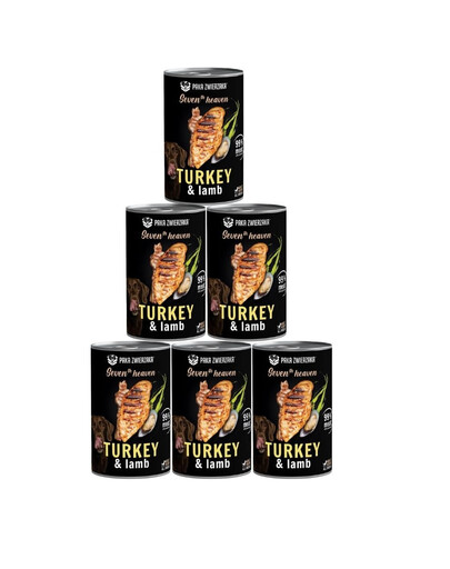 PAKA ZWIERZAKA Seventh Heaven  6×400 g Morčacie a jahňacie