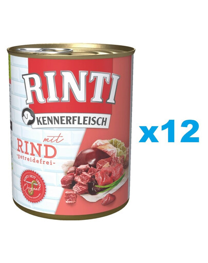 RINTI Kennerfleisch Hovädzie mäso 12x400 g