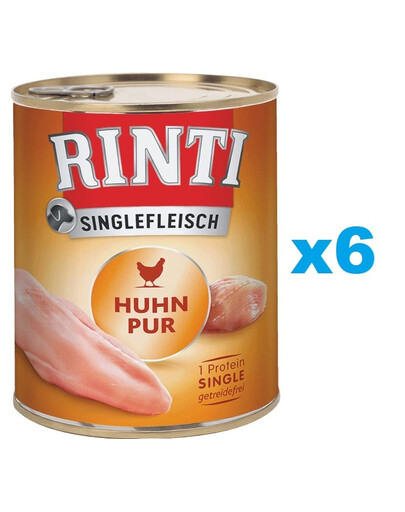 RINTI Singlefleisch Chicken Pure monobiałkowa kurczak 6x800 g
