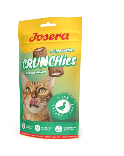 JOSERA Crunchies Duck 60 g Chrumkavé maškrty s kačicou pre mačky