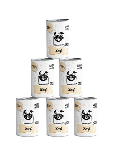 PAKA ZWIERZAKA PEPE Beef 99% (wołowina) 6x400 g