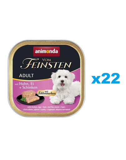 ANIMONDA Vom Feinsten Adult kurczak, jaja i szynka 22x150g