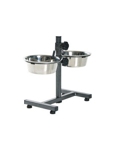 TRIXIE Nastaviteľný stojan s miskami 2x1,8 l