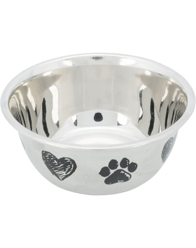 TRIXIE Nerezová miska s gumovým dnom a obrázkom 0,5 l