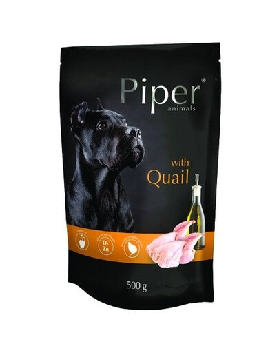 PIPER Animals z przepiórką 500g mokra karma dla psa