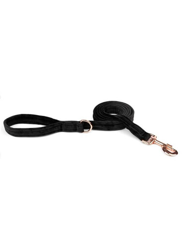 ESME FOR DOG vodítko pre psov zo zamatového onyxu 150cm / 2,5cm