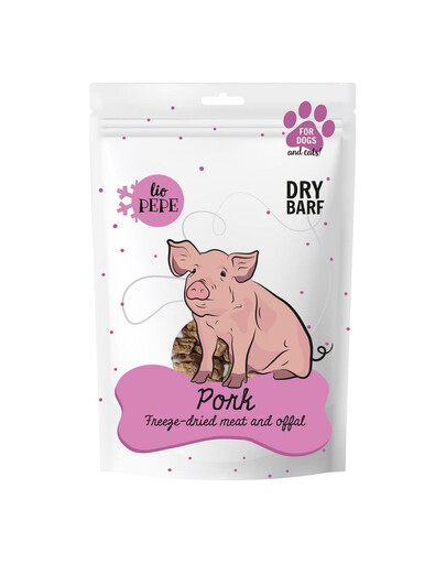 PAKA ZWIERZAKA PEPE Freeze-dried liofilizované bravčové srdcia 60 g
