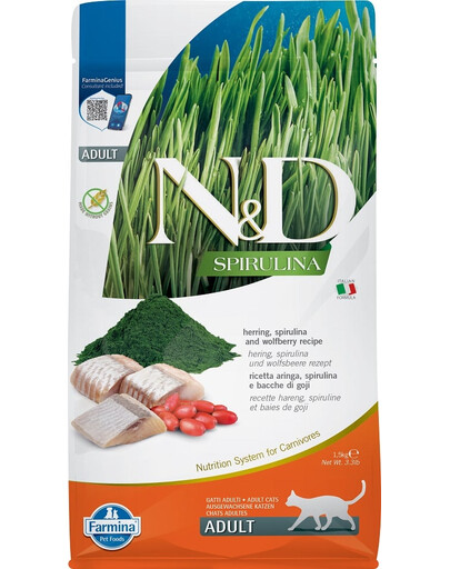 FARMINA N&D 50 g Krmivo so sleďom, spirulinou a goji bobuľami
