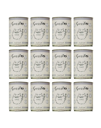GUSSTO Cat Fresh Lamb mokré krmivo pre mačky s jahňacím mäsom 12x400 g