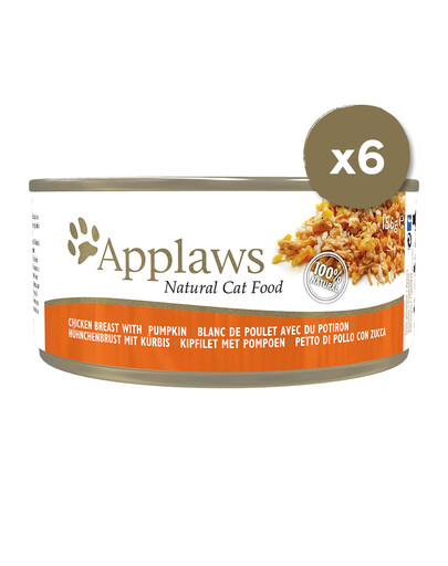APPLAWS Puszki w bulionie dla kota 6 x 156 g