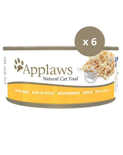APPLAWS Puszki w bulionie dla kota 6 x 156 g