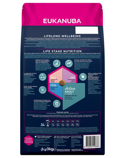 Active Adult Medium Breed bogata w świeżego kurczaka 3kg