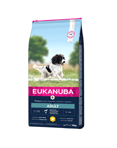 Active Adult Medium Breed bogata w świeżego kurczaka 15kg