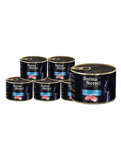 DOLINA NOTECI Premium bohaté na jahňacie mäso pre dospelé mačky 12x185 g
