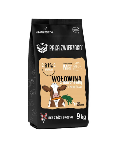 PAKA ZWIERZAKA Seventh Heaven Suché krmivo Hovädzie s mrkvou M 9 kg