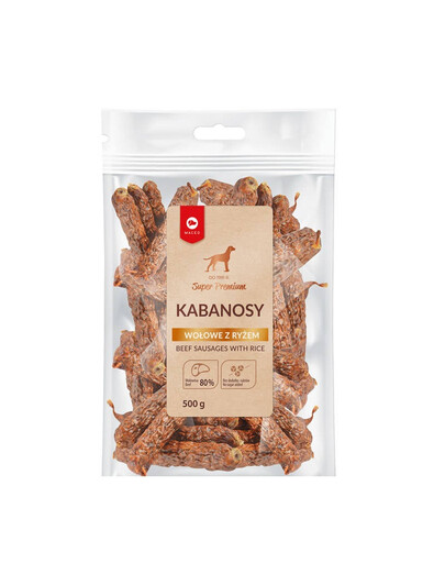 MACED Super Premium Kabanosy hovädzie s ryžou Ekonomy Pack 500g