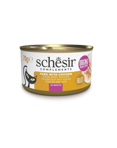SCHESIR Tuńczyk z kurczakiem w bulionie 70 g