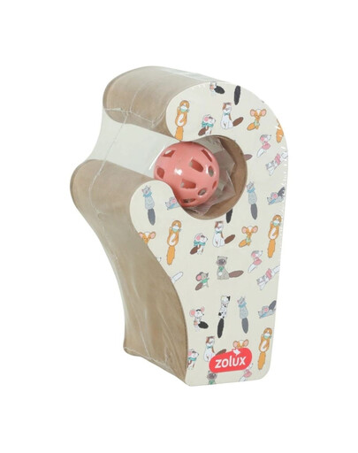 ZOLUX Drapka pre mačky CHATOUILLE skladaná labka s loptou a kozlíkovou mätou